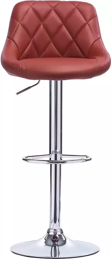 Furnibella Woltu #289 Barkruk barstoel licht zuiver kunstleer goed gewatteerde zitting in hoogte verstelbaar 360 ° draaibaar kleurkeuze