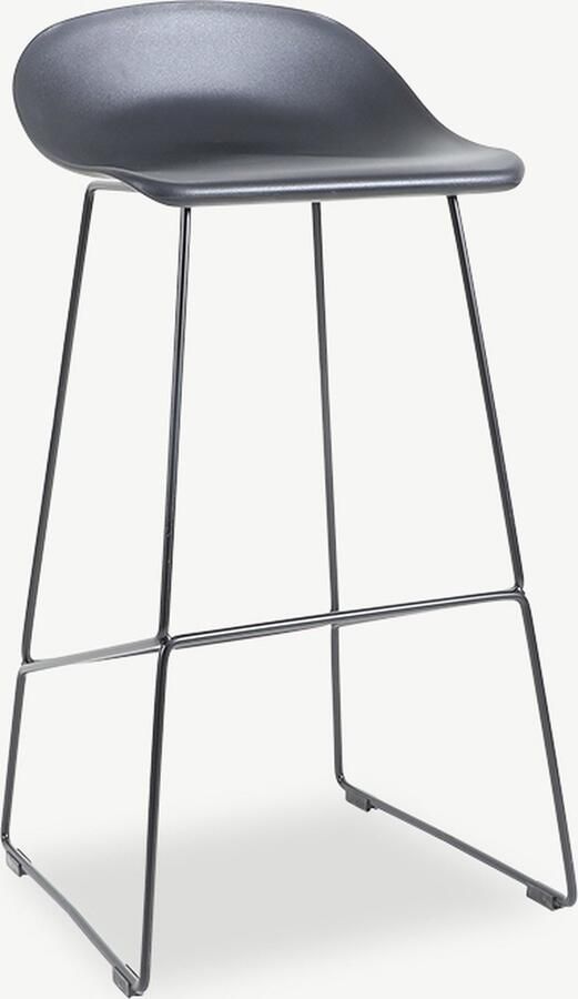 Furnicher Aksel Barkruk Stalen Frame Zwart