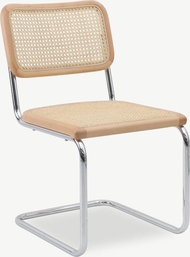 Furnicher Edith Cantilever Stoel Rotan zitting Chroom poten Naturel - Foto 2