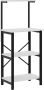 FurniChic keukenplank keukentrolley keukenkast bakkerij plank magnetronplank kruidenrek voor potten en pannen industrieel ontwerp wit 60 x 40 x 128 cm (l x b x h) - Thumbnail 2