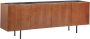 Furnified Dressoir met Marmer Pisa Walnoot Zwart Marmer (200cm) - Thumbnail 2