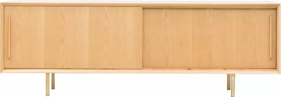 Furnified Eiken TV-meubel Natuurlijk Hout Oskar (150cm) Gouden - Foto 2
