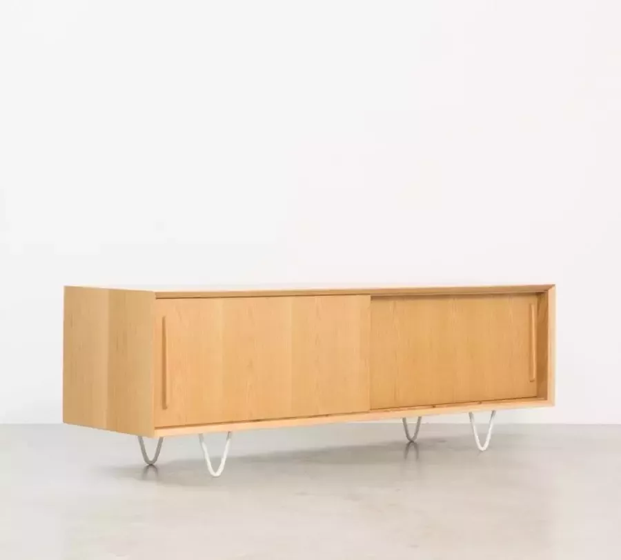 Furnified Eiken TV-meubel Natuurlijk Hout Oskar (150cm) Gouden