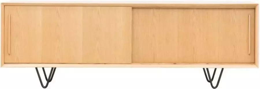 Furnified Eiken TV-meubel Natuurlijk Hout Oskar (150cm) Zwarte