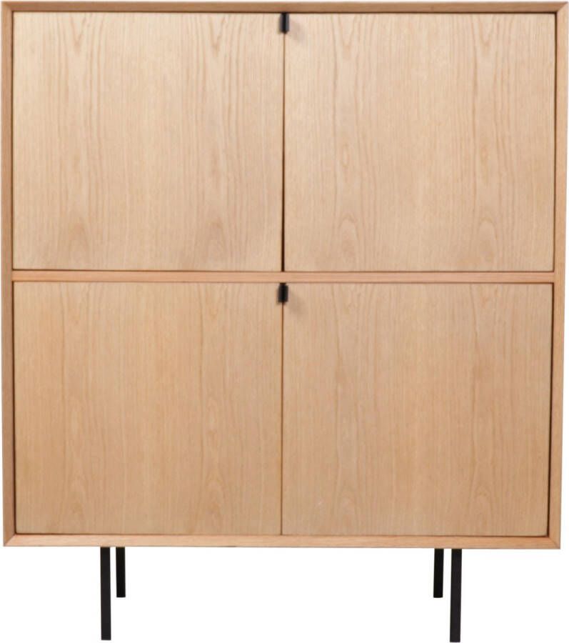 Furnified Hoog Dressoir Eik Bob Scandinavisch 100cm