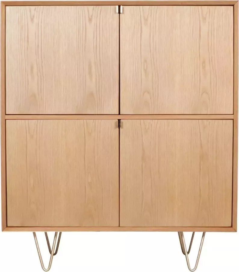 Furnified Hoog Dressoir Eik- Bob Scandinavisch (100cm) Witte