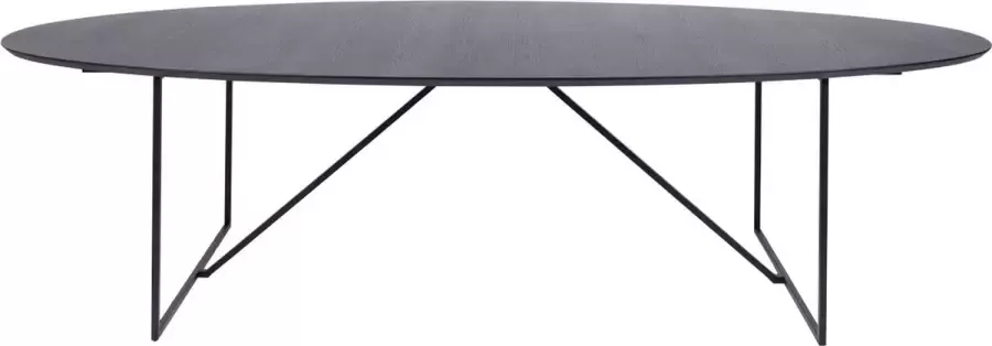 Furnified Ovalen Eettafel Zwart Hout 300cm