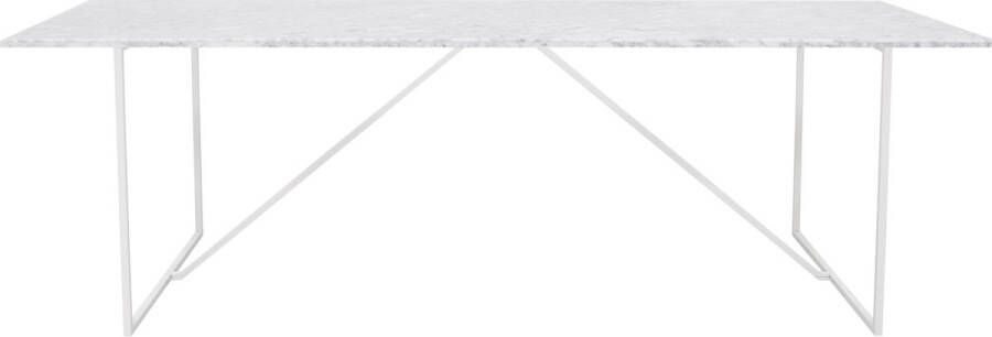 Furnified Rechthoekige eettafel Carrara Wit Marmer 240cm