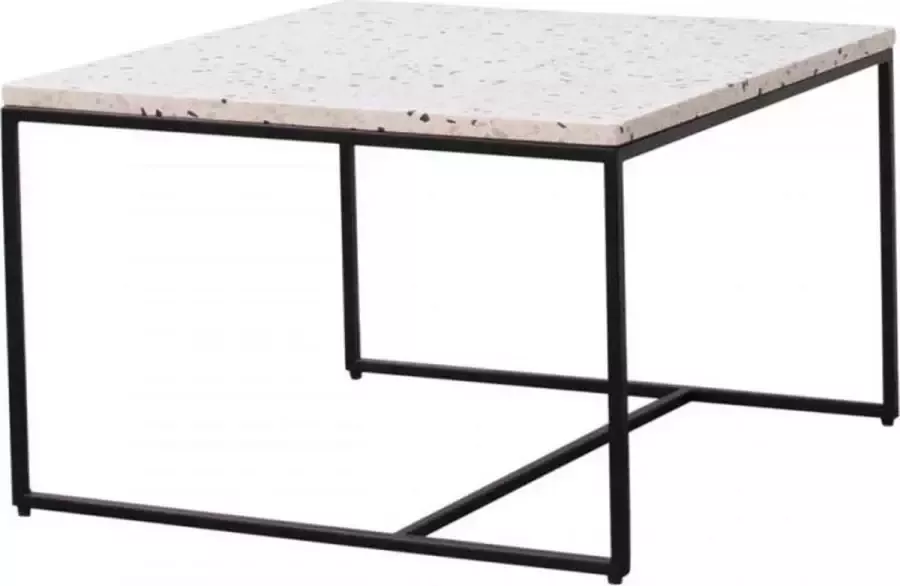 Furnified Rechthoekige salontafel Miles Wit Terrazzo 55cm