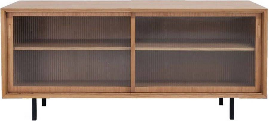 Furnified Sanchez dressoir Natuurlijk Eik 150 cm Glazen deuren