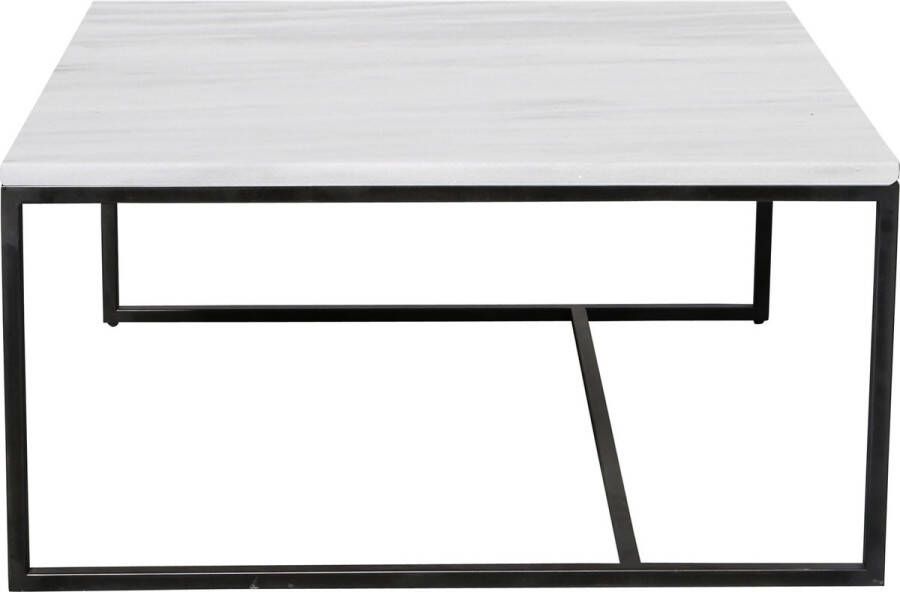Furnified Vierkante Marmeren Salontafel Wit Will 70×70×36 5cm