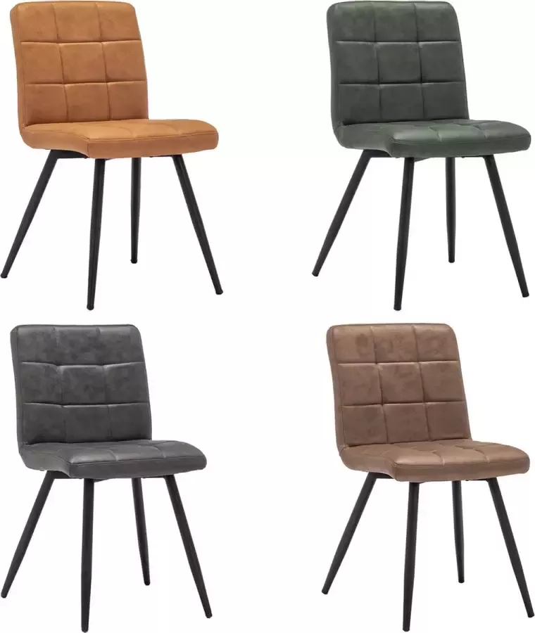 Furnihaus Eetkamerstoel Collin Microvezel mix&match – set van 4