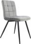 Furnihaus Eetkamerstoel Collin Velvet Grijs Metaalpoot Fluweel - Thumbnail 1