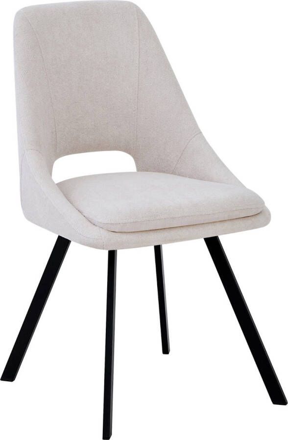 Furnihaus Eetkamerstoelen Set van 2 Mila Beige Stof