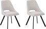 Furnihaus Eetkamerstoelen Set van 2 Mila Beige Stof - Thumbnail 1