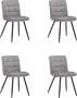 Furnihaus Velvet Eetkamerstoelen Set van 4 Collin Grijs Metaalpoot Fluweel Velvet - Thumbnail 1