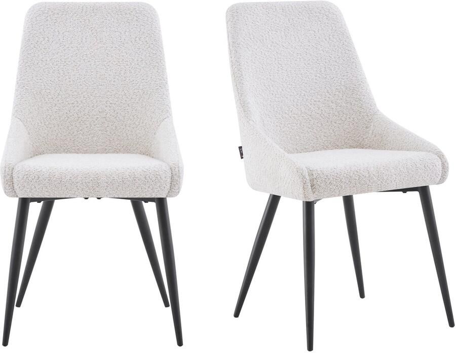 Furnihaus Eetkamerstoelen set van 2 Oscar Beige Boucle