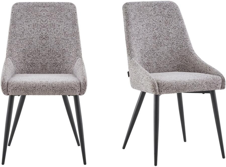 Furnihaus Eetkamerstoelen set van 2 Oscar Bruin Stof