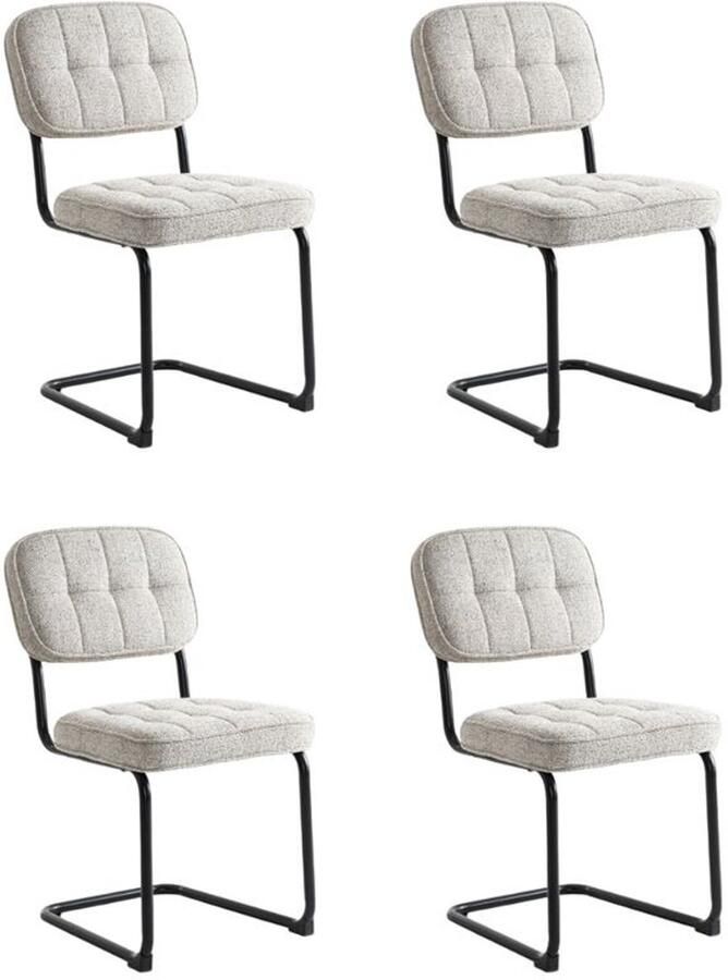Furnihaus Eetkamerstoelen set van 4 Flexa Beige Stof