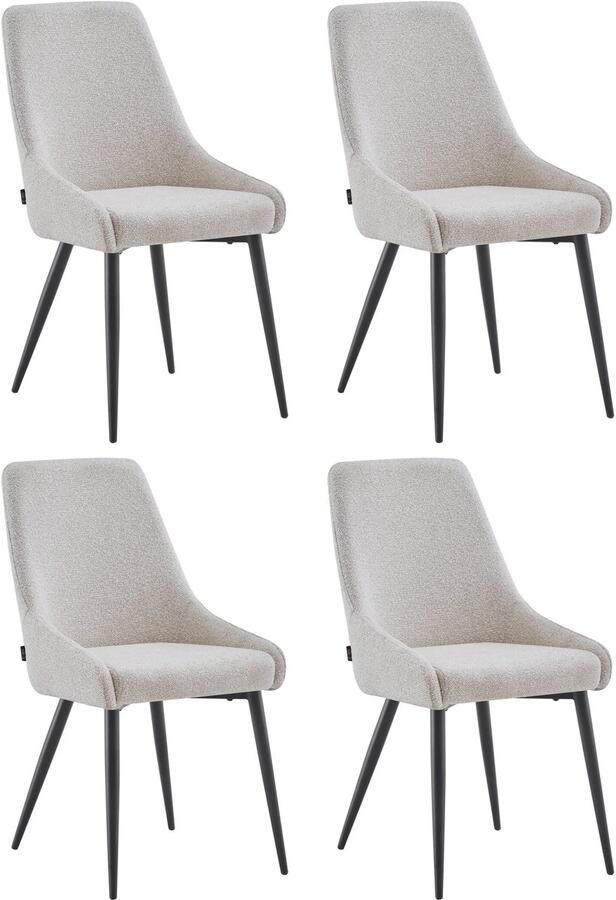 Furnihaus Eetkamerstoelen set van 4 Oscar Beige Stof