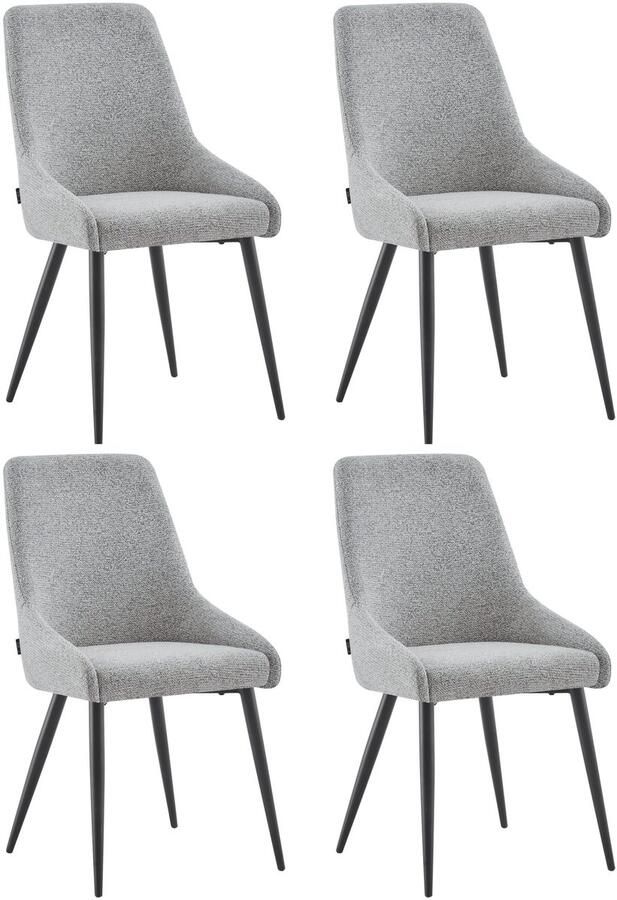 Furnihaus Eetkamerstoelen set van 4 Oscar Taupe Stof
