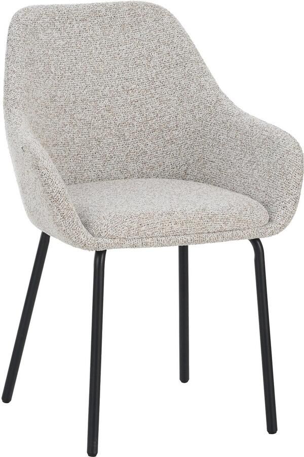 Furnihaus Eetkamerstoel met armleuning Lucy Beige Stof