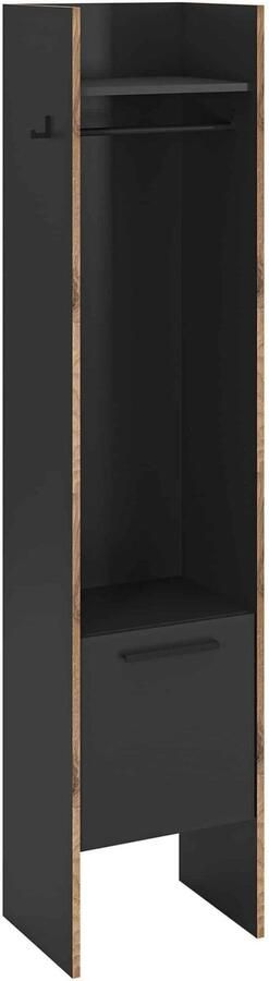 Furnilux Bueno Garderobekast Basalt Melamine Trim NoxOak NB 37x42x189cm