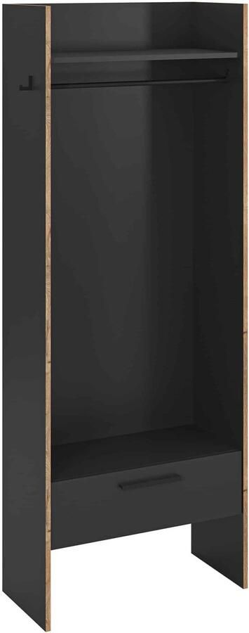 Furnilux Bueno Garderobekast Basalt Melamine Trim NoxOak NB 37x70x189cm