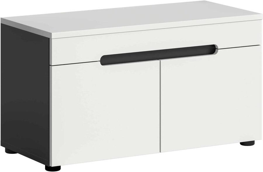 Furnilux Canu bank wit NB Basaltgrijs NB 37x80x45cm