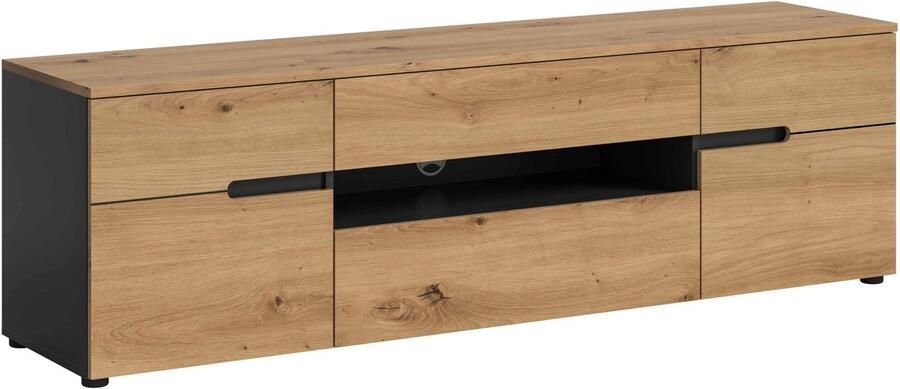 Furnilux Canu Lowboard Artisan NB Basaltgrijs NB 44x184x55cm