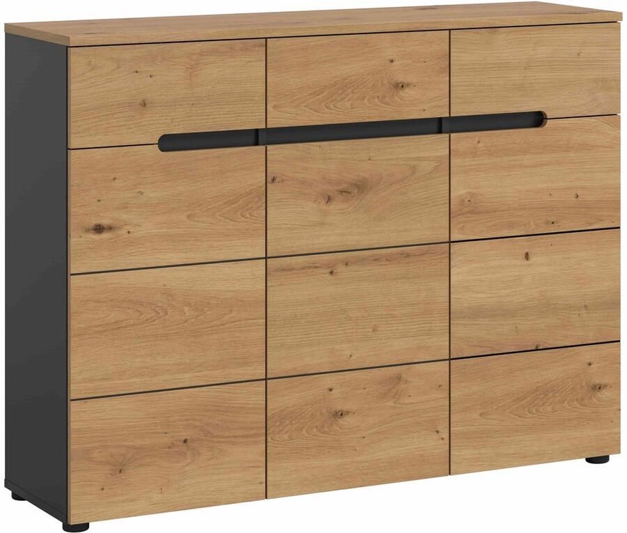 Furnilux Canu schoenenkast Artisan NB Basaltgrijs NB 37x94x120cm