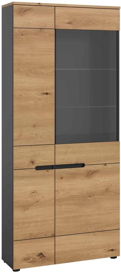 Furnilux Canu vitrinekast Artisan NB basaltgrijs NB 37x190x80cm