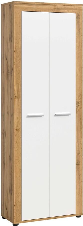 Furnilux Jam kledingkast wit melamine Wotan eiken NB 35x64x191cm