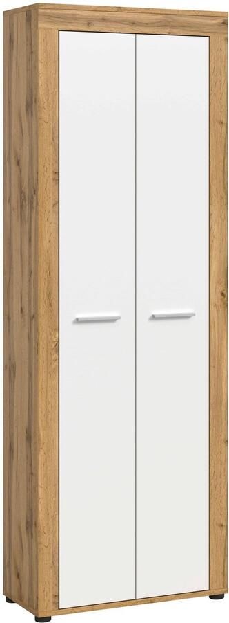 Furnilux Jam kledingkast wit melamine Wotan eiken NB 35x64x191cm