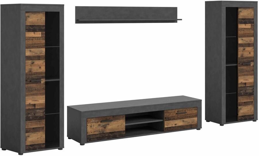 Furnilux Jam Living Combinatie Oud Hout NB Matera NB 35x159x310cm