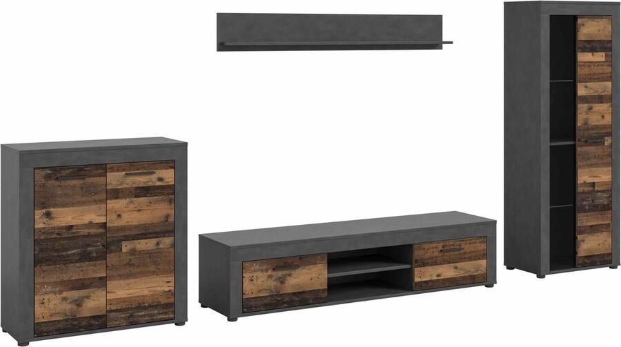 Furnilux Jam Living Combinatie Oud Hout NB Matera NB 35x159x330cm