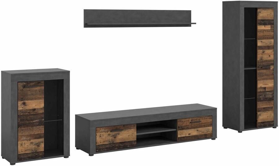 Furnilux Jam Living Combinatie Oud Hout NB Matera NB 35x169x310cm