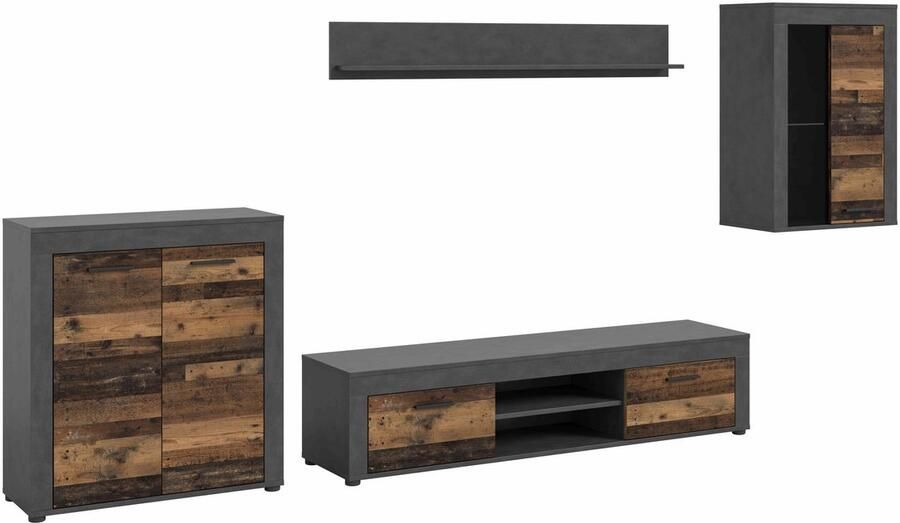 Furnilux Jam Living Combinatie Oud Hout NB Matera NB 35x169x330cm