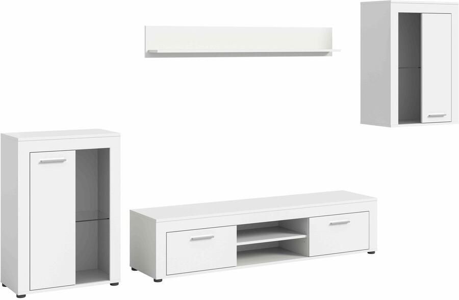 Furnilux Jam woonkamercombinatie wit melamine 35x169x310cm
