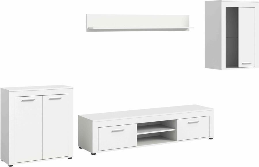 Furnilux Jam woonkamercombinatie wit melamine 35x169x330cm