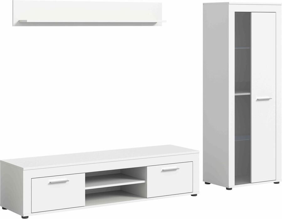 Furnilux Jam woonkamercombinatie wit melamine 35x235x159cm