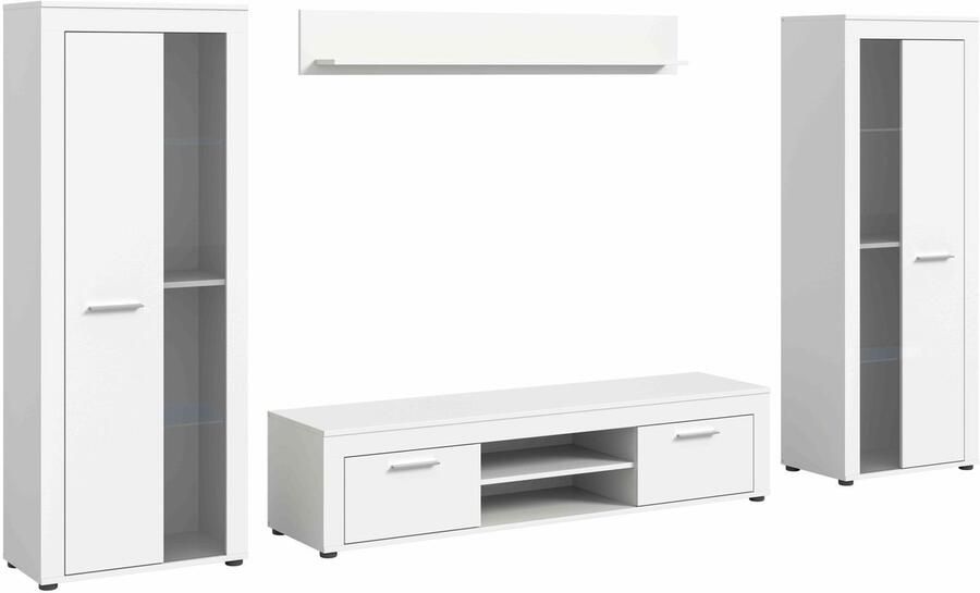 Furnilux Jam woonkamercombinatie wit melamine 35x310x159cm
