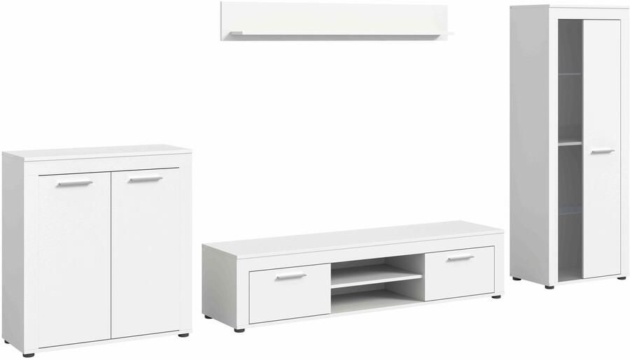 Furnilux Jam woonkamercombinatie wit melamine 35x330x159cm