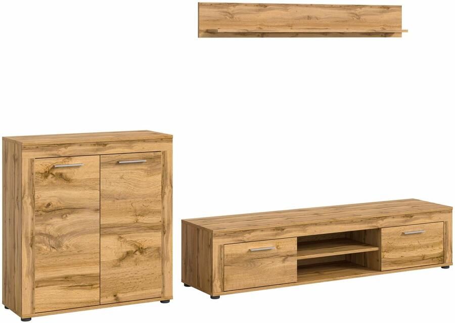 Furnilux Jam woonkamercombinatie Wotan Oak NB 35x255x159cm