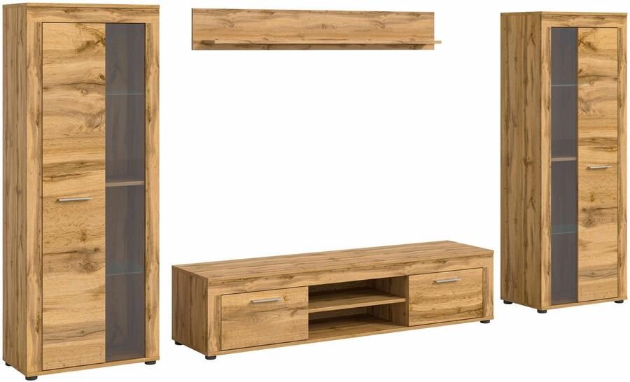 Furnilux Jam woonkamercombinatie Wotan Oak NB 35x310x159cm