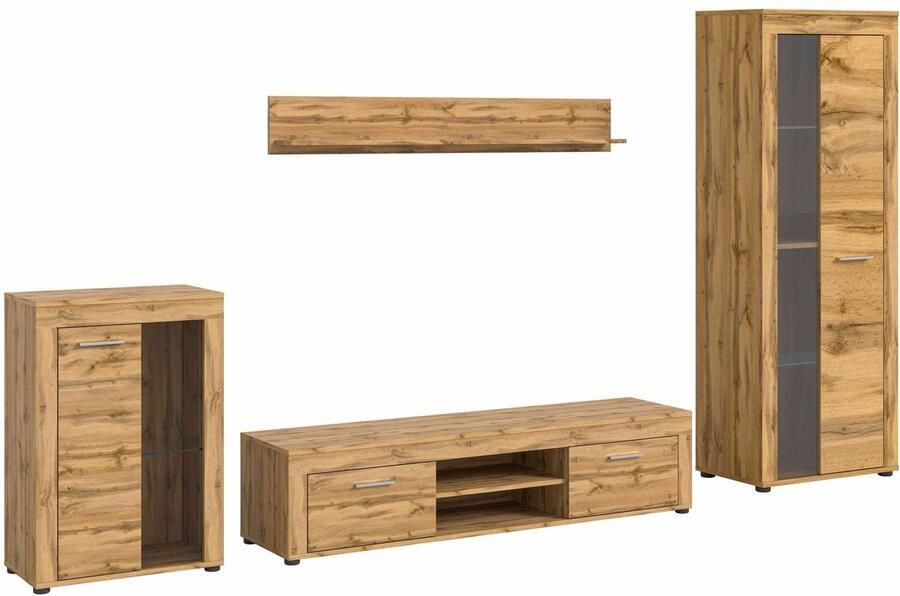 Furnilux Jam woonkamercombinatie Wotan Oak NB 35x310x169cm