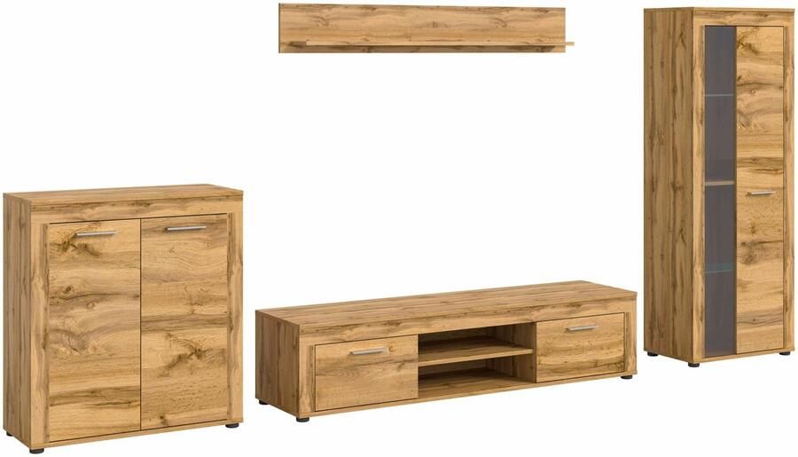 Furnilux Jam woonkamercombinatie Wotan Oak NB 35x330x159cm