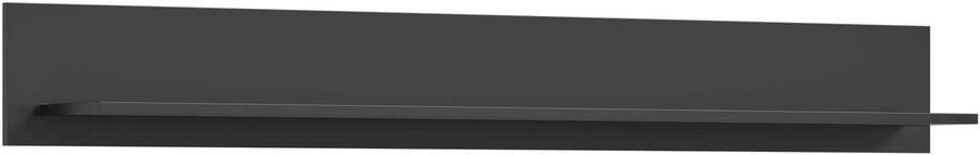 Furnilux Linea wandplank grijs mat MDF TZ grijs mat melamine zwart NB 20x160x20cm