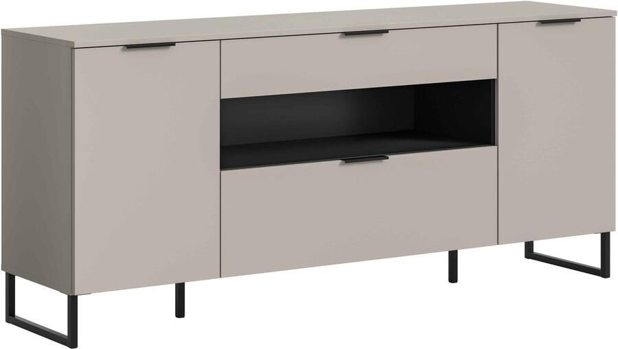 Furnilux Noida dressoir kasjmier NB zwart NB 41x185x80cm