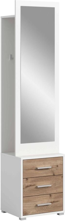 Furnilux Polo kapstok staande kapstok Nox Eiken NB wit NB 38x45x190cm